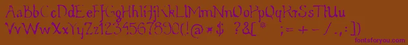Шрифт Whirlywood – фиолетовые шрифты на коричневом фоне