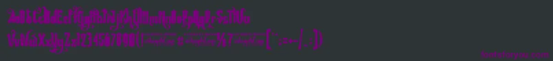 Шрифт RebelPixyFreeForPersonalUsage – фиолетовые шрифты на чёрном фоне