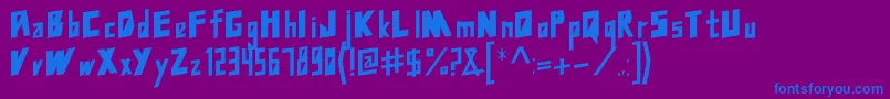 Шрифт Ncdms – синие шрифты на фиолетовом фоне