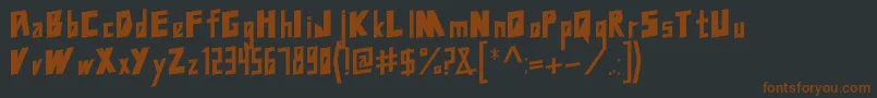 Ncdms-fontti – ruskeat fontit mustalla taustalla
