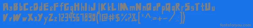 フォントNcdms – 青い背景に灰色の文字