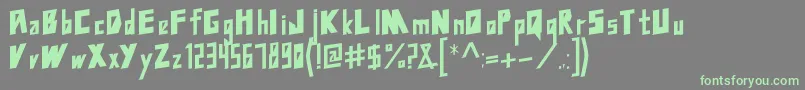 Шрифт Ncdms – зелёные шрифты на сером фоне