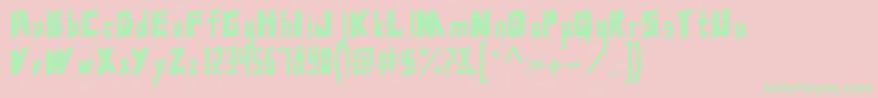 Ncdms Font – Green Fonts on Pink Background