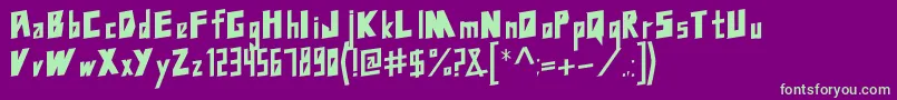 Шрифт Ncdms – зелёные шрифты на фиолетовом фоне