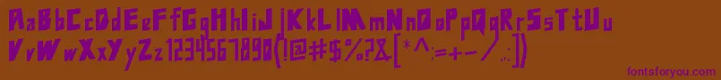 Ncdms-fontti – violetit fontit ruskealla taustalla