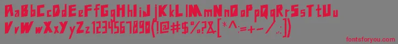 Ncdms Font – Red Fonts on Gray Background