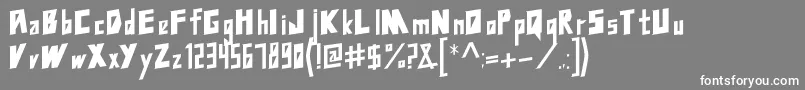 フォントNcdms – 灰色の背景に白い文字