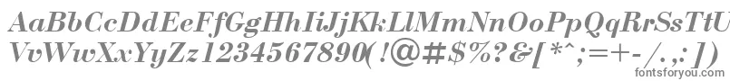 フォントBdn4 – 白い背景に灰色の文字