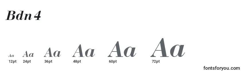 Bdn4 Font Sizes