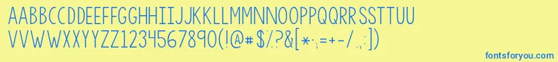 Kgsorrynotsorry Font – Blue Fonts on Yellow Background