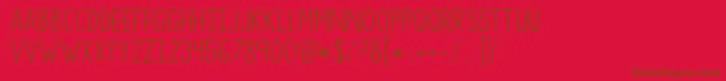 Kgsorrynotsorry Font – Brown Fonts on Red Background