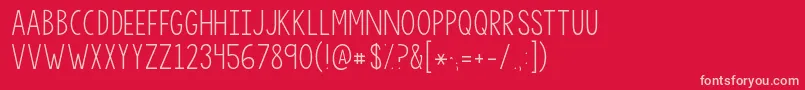 Kgsorrynotsorry Font – Pink Fonts on Red Background