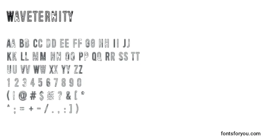 Waveternity Font – alphabet, numbers, special characters