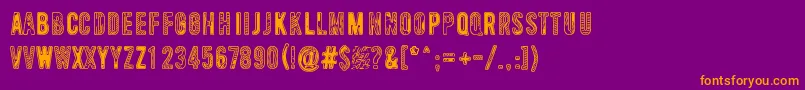 Weitere Informationen zur Waveternity-Schriftart Waveternity-Schriftart – Orangefarbene Schriften auf violettem Hintergrund