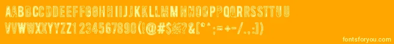 Waveternity Font – Yellow Fonts on Orange Background