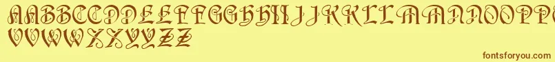 Horst Font – Brown Fonts on Yellow Background