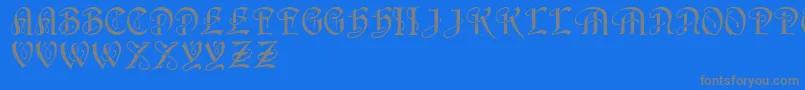 フォントHorst – 青い背景に灰色の文字