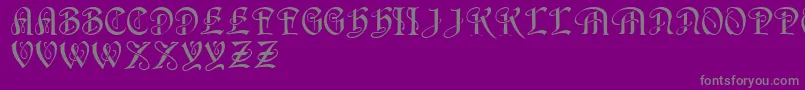 フォントHorst – 紫の背景に灰色の文字