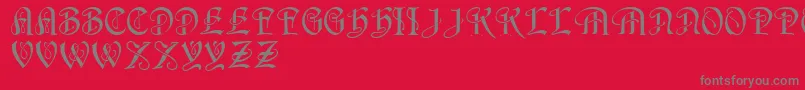 フォントHorst – 赤い背景に灰色の文字