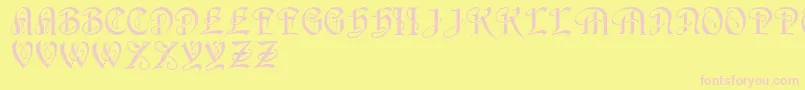 Horst Font – Pink Fonts on Yellow Background