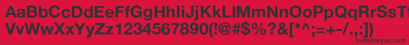 Altehaasgroteskbold Font – Black Fonts on Red Background