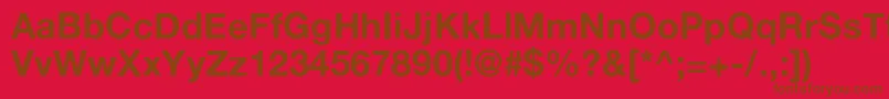 Altehaasgroteskbold Font – Brown Fonts on Red Background