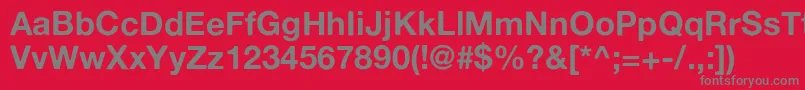 Altehaasgroteskbold Font – Gray Fonts on Red Background