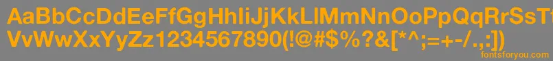 Altehaasgroteskbold Font – Orange Fonts on Gray Background