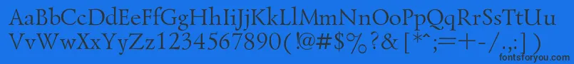 LazurskiRegular Font – Black Fonts on Blue Background