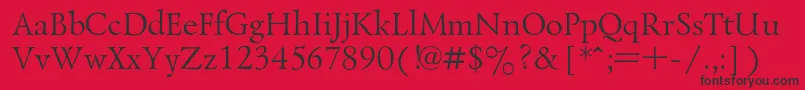 LazurskiRegular Font – Black Fonts on Red Background