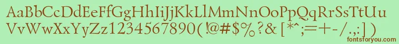 LazurskiRegular Font – Brown Fonts on Green Background