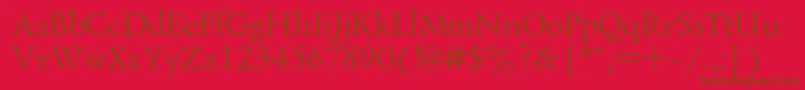 LazurskiRegular Font – Brown Fonts on Red Background