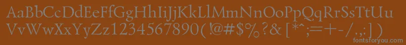 LazurskiRegular Font – Gray Fonts on Brown Background