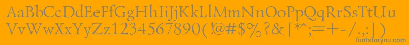 LazurskiRegular Font – Gray Fonts on Orange Background
