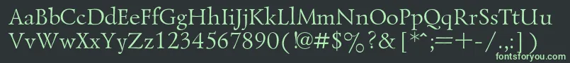 LazurskiRegular Font – Green Fonts on Black Background