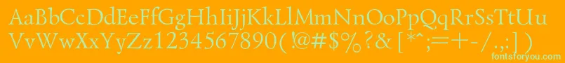LazurskiRegular Font – Green Fonts on Orange Background