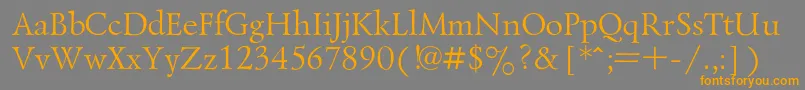 LazurskiRegular Font – Orange Fonts on Gray Background