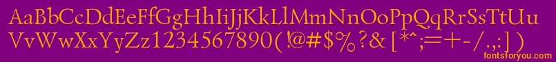 LazurskiRegular Font – Orange Fonts on Purple Background