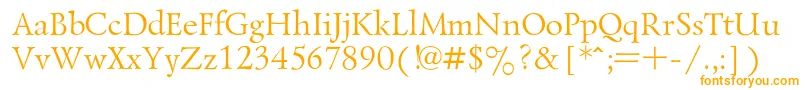 LazurskiRegular Font – Orange Fonts on White Background