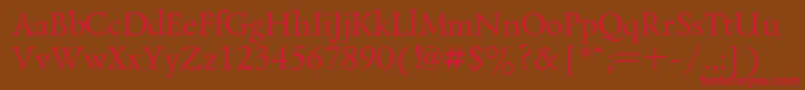 LazurskiRegular Font – Red Fonts on Brown Background