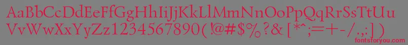 LazurskiRegular Font – Red Fonts on Gray Background