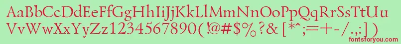 LazurskiRegular Font – Red Fonts on Green Background