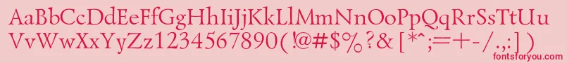 LazurskiRegular Font – Red Fonts on Pink Background