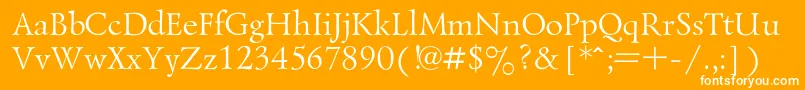 LazurskiRegular Font – White Fonts on Orange Background