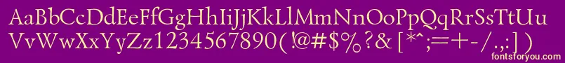 LazurskiRegular Font – Yellow Fonts on Purple Background