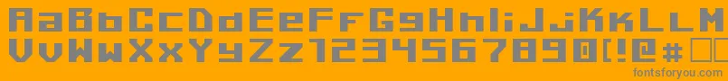 KilotonV1.0 Font – Gray Fonts on Orange Background