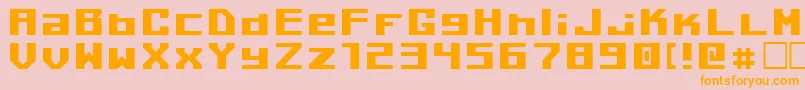 KilotonV1.0 Font – Orange Fonts on Pink Background