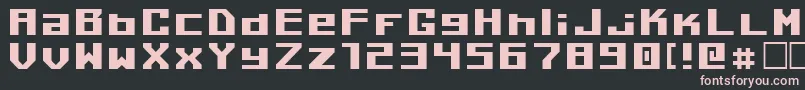 フォントKilotonV1.0 – 黒い背景にピンクのフォント