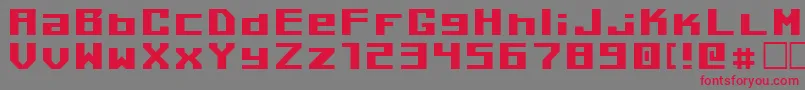 KilotonV1.0 Font – Red Fonts on Gray Background