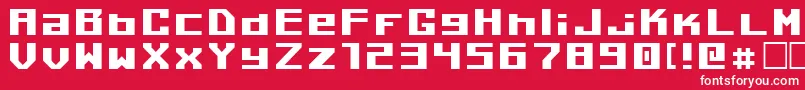 フォントKilotonV1.0 – 赤い背景に白い文字